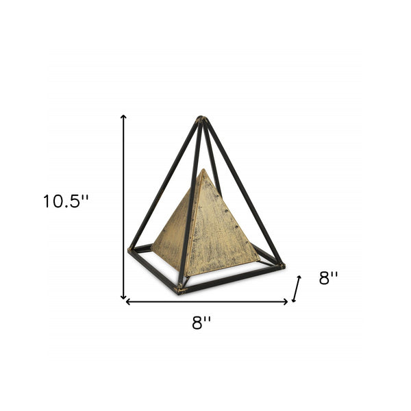 Metal Triangular Decorative Sculpture