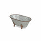 Jumbo Hammered Metal Bathtub Sculpture