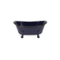 Navy Blue Metal Bath Tub Sculpture