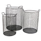 Set of Three Metal Wire Storage Baskets