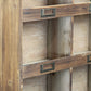 Rustic Nine Slot Wooden Open Wall Cabinet