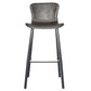 Set of Two 30" Gray And Black Steel Low Back Bar Height Bar Chairs