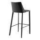 30" Black Steel Low Back Bar Height Bar Chair