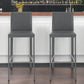 Set of Two 30" Steel Low Back Bar Height Bar Chairs