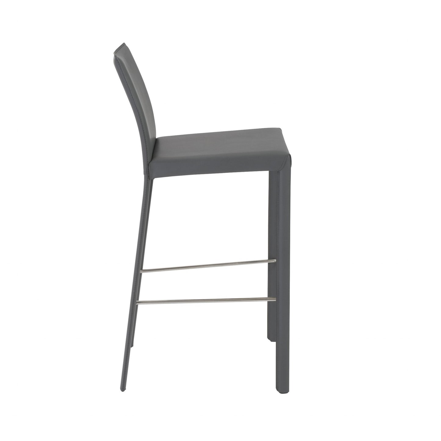 Set of Two 30" Steel Low Back Bar Height Bar Chairs