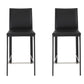 Set of Two 26" Black Steel Low Back Counter Height Bar Chairs