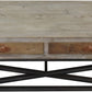 Rustic Handcrafted Natural Wood and Iron Coffee Table