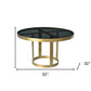 Round Black and Gold Modern Coffee Table