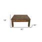 Square Distressed Wooden Coffee Table