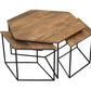 Set of 4 Geometric Wooden Coffee Tables