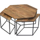 Set of 4 Geometric Wooden Coffee Tables