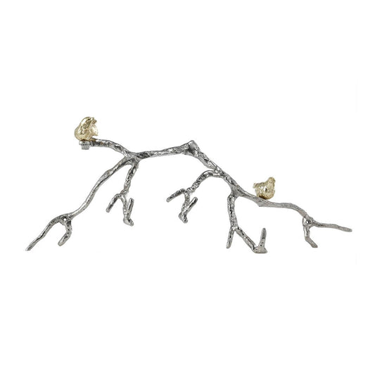 Silver and Gold Bird and Branch Wall Decor