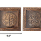 Set of 2 Rustic Carved Wood Wall Art