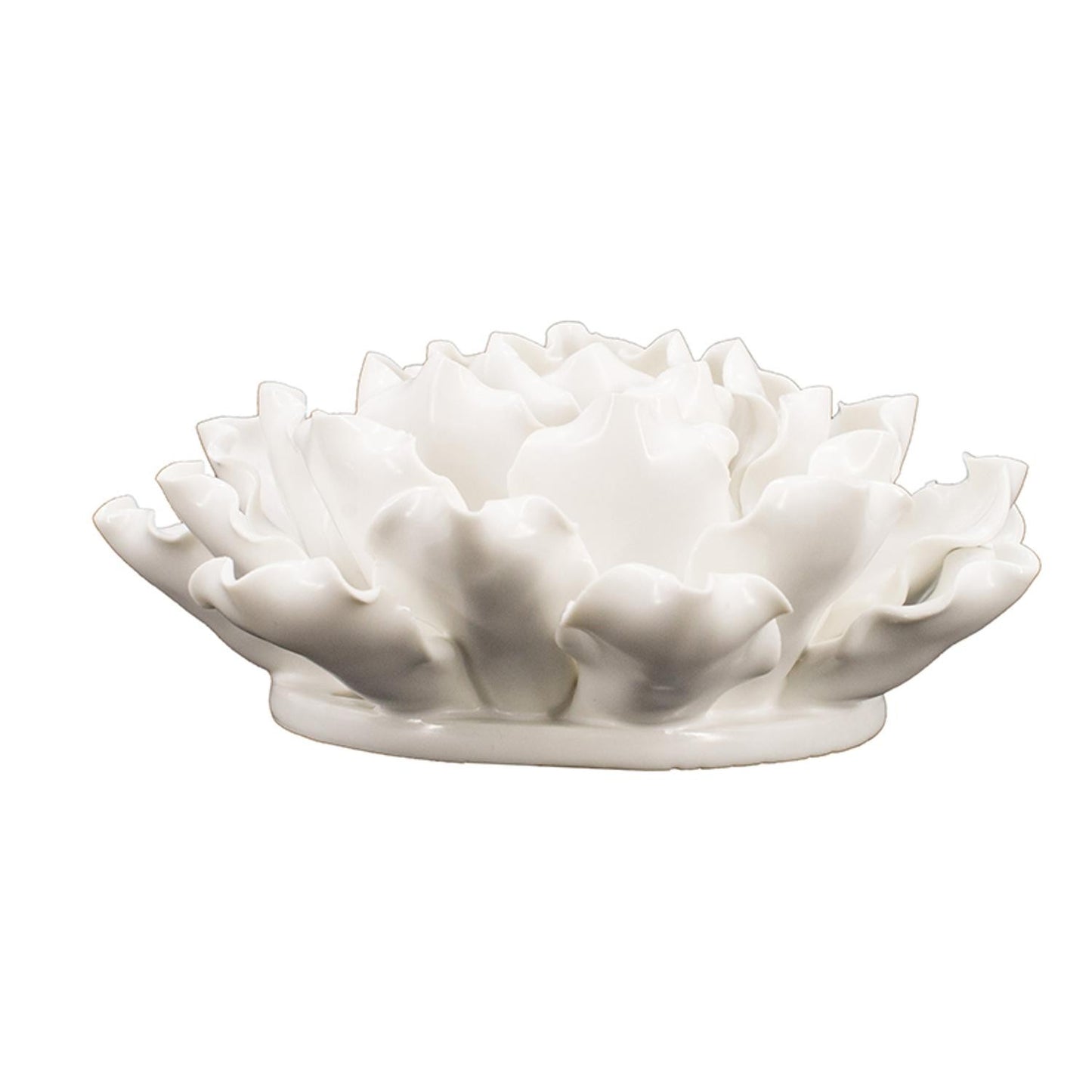 Cream Exaggerated 6" Ceramic Flower Wall Art