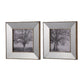 Set of 2 Vintage Style Mirrored Square Picture Frames