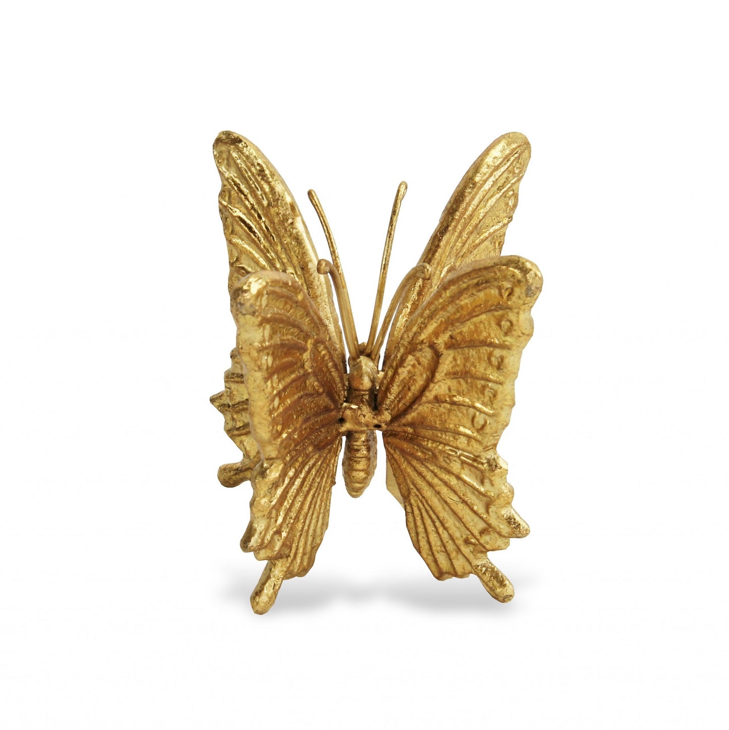 Gold Cast Iron Double Butterfly Sculpture