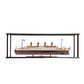 16" Black and Red 1912 RMS Titanic Medium Display Case Boat Hand Painted Decorative Boat