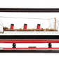 16" Black and Red RMS Queen Mary Medium Display Case Boat Hand Painted Decorative Boat