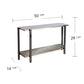50" Smoky Black and Champagne Glass Mirrored Floor Shelf Console Table With Storage