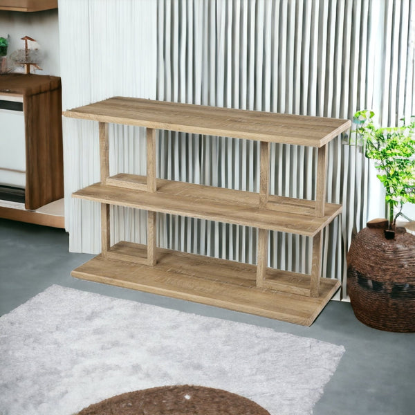 42 Natural Floor Shelf Console Table With Storage