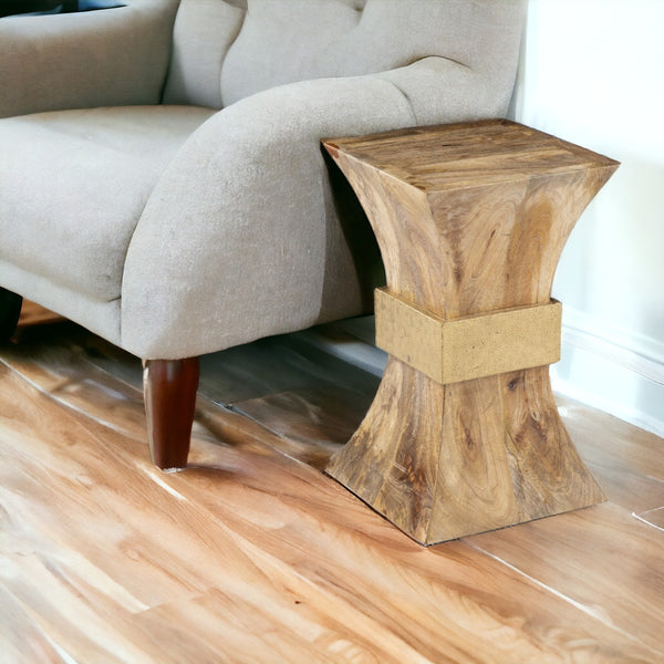 18 Natural Solid Wood And Manufactured Wood Square End Table