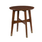 23" Brown Solid Wood End Table