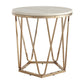 23" Champagne Manufactured Wood And Iron Round End Table