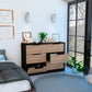 Modern Rustic Black and Natural Dresser