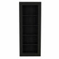 70" Black Five Tier Bookcase