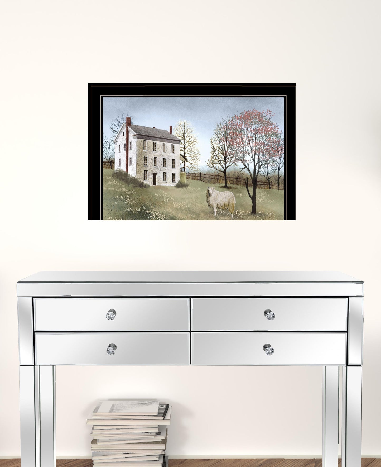 Spring at White House Farm 4 Black Framed Print Wall Art