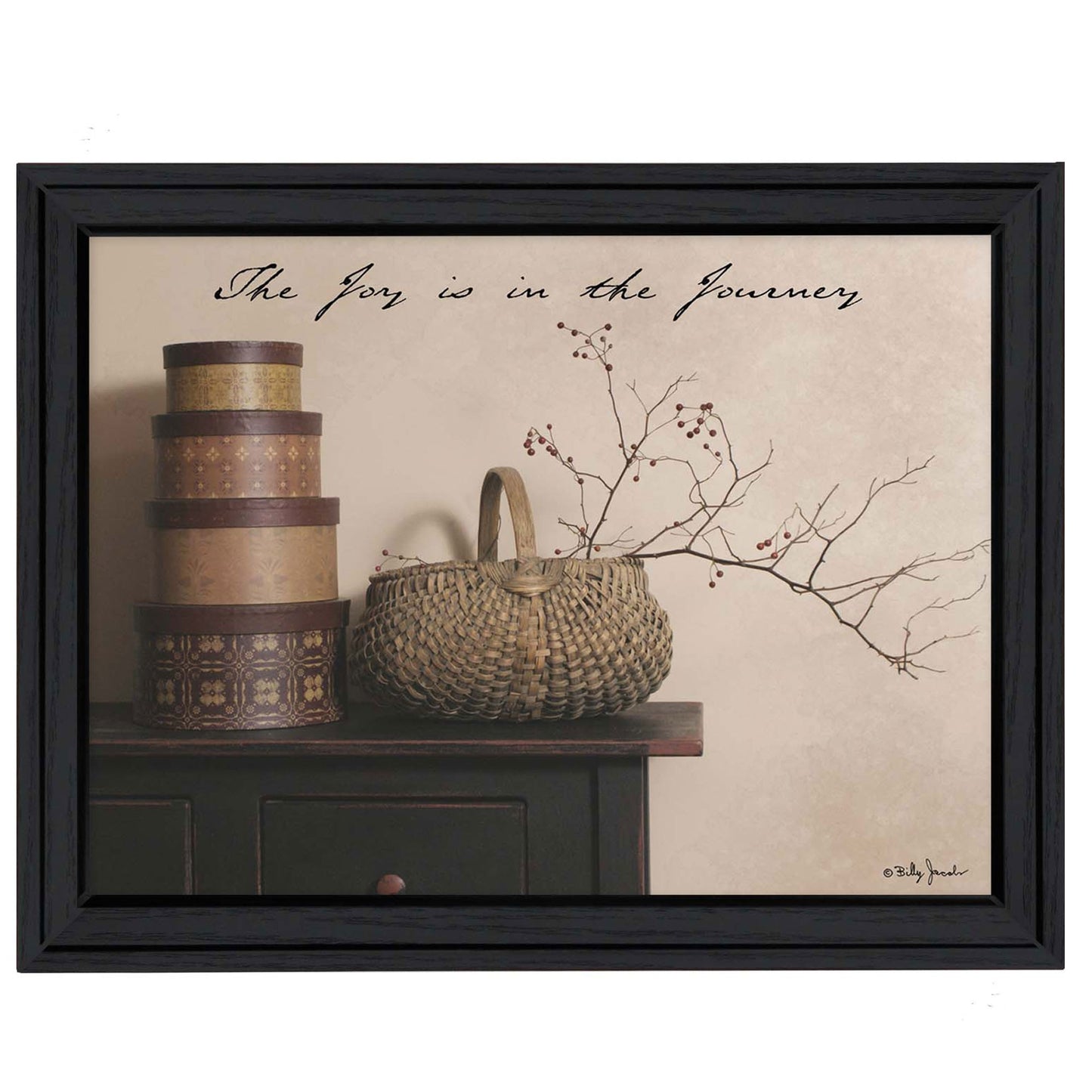 The Joy is the Journey Black Framed Print Wall Art