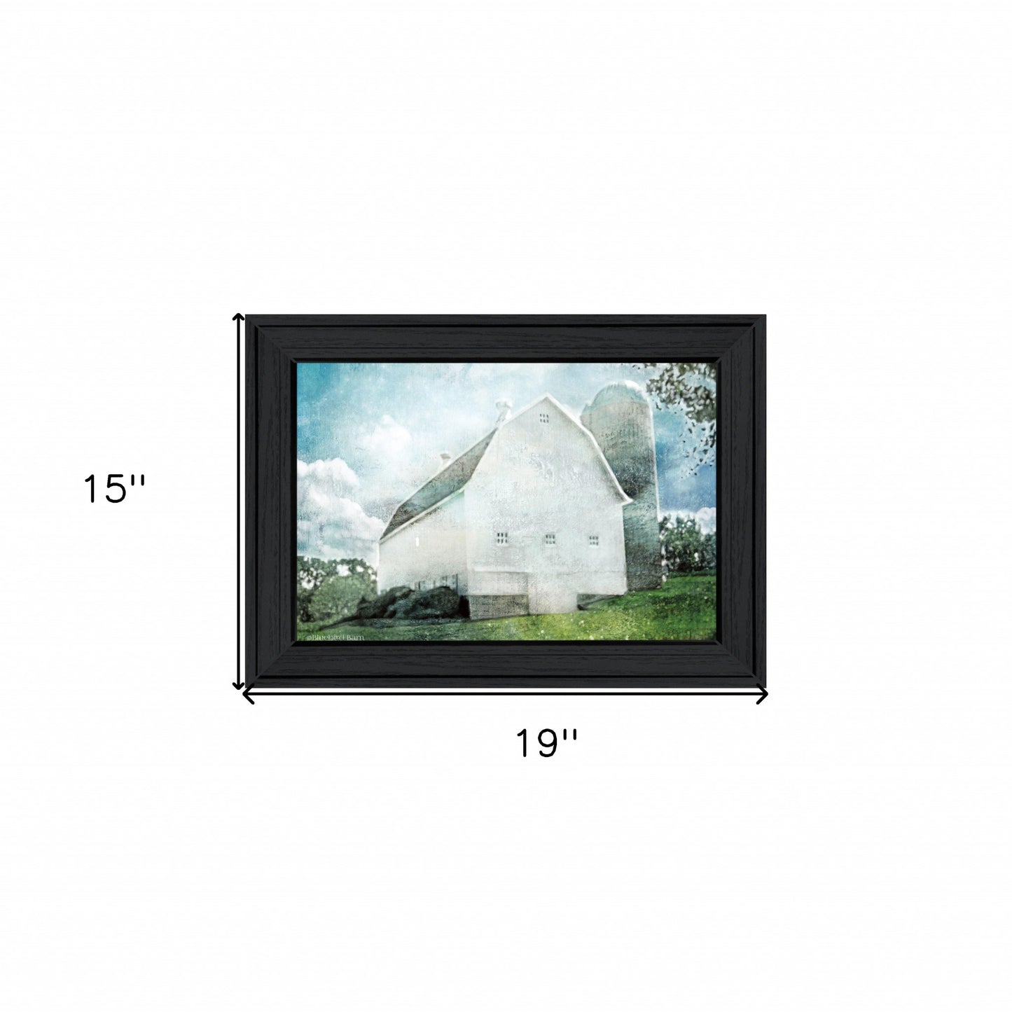 White Barn 2 Black Framed Print Wall Art