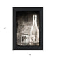 Moody Gray Glassware Still Life 2 Black Framed Print Kitchen Wall Art