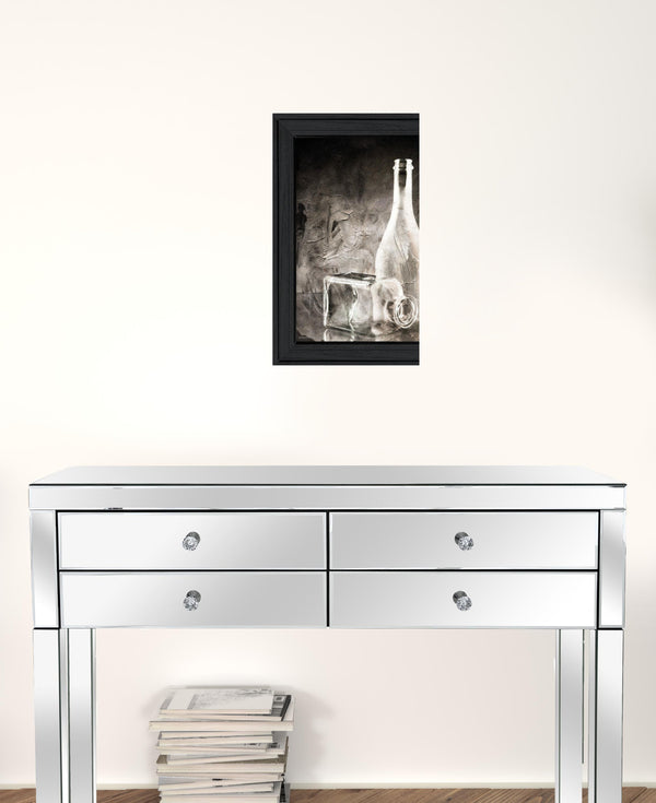 Moody Gray Glassware Still Life 2 Black Framed Print Kitchen Wall Art