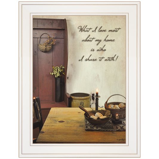 What I love Most 2 White Framed Print Kitchen Wall Art