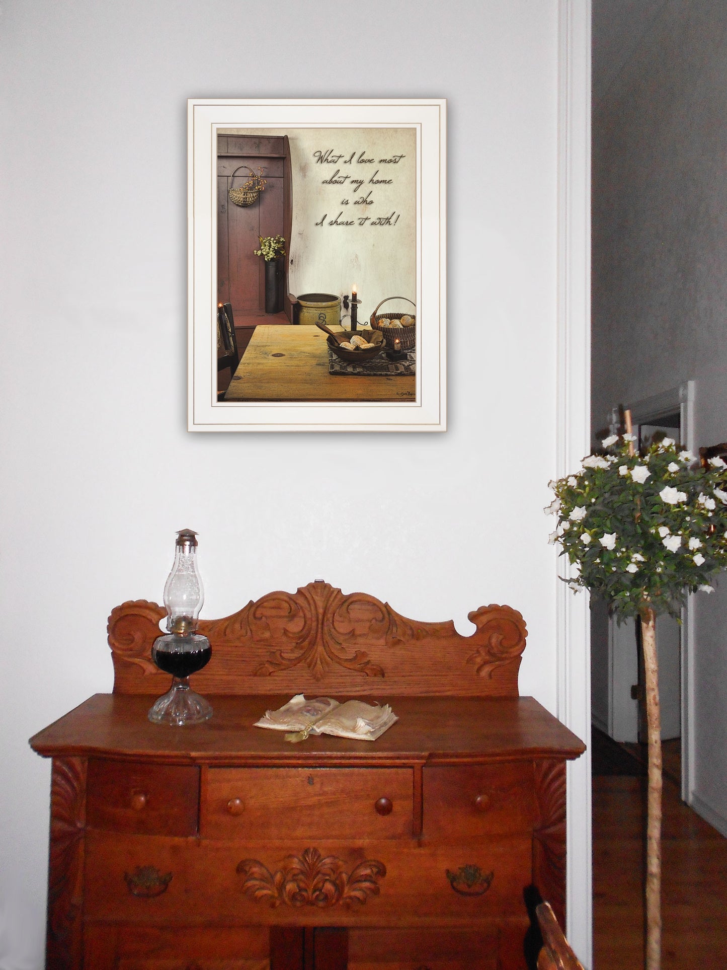 What I love Most 2 White Framed Print Kitchen Wall Art