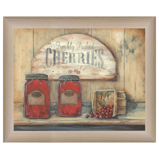 CHERRY JAM 1 Brown Framed Print Wall Art