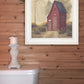 Folk Art Outhouse II 1 White Framed Print Bathroom Wall Art