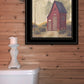 Folk Art Outhouse II 2 Black Framed Print Bathroom Wall Art