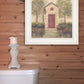 Folk Art Outhouse III 1 White Framed Print Wall Art