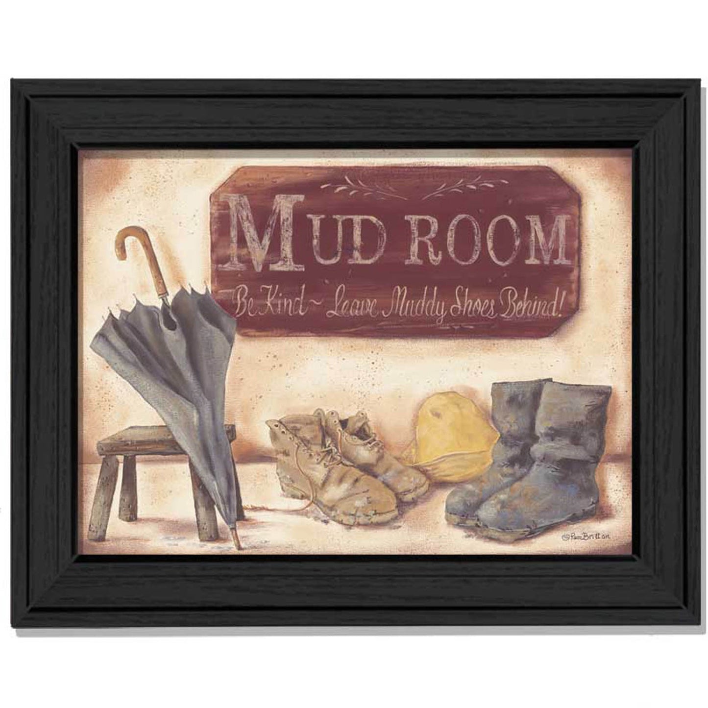 Muddy Shoes Black Framed Print Wall Art