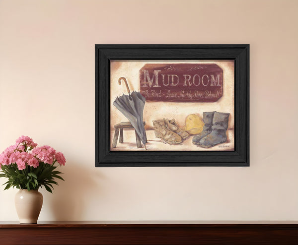 Muddy Shoes Black Framed Print Wall Art