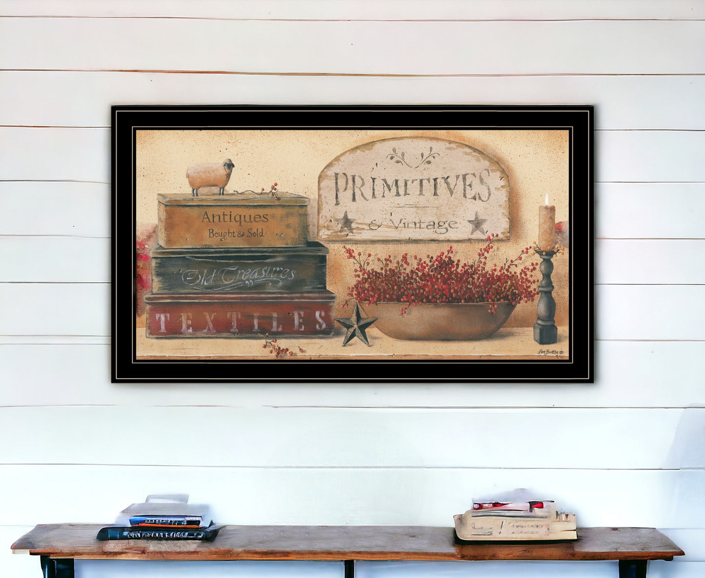 Primitives and Vintage III Black Framed Americana Print Wall Art