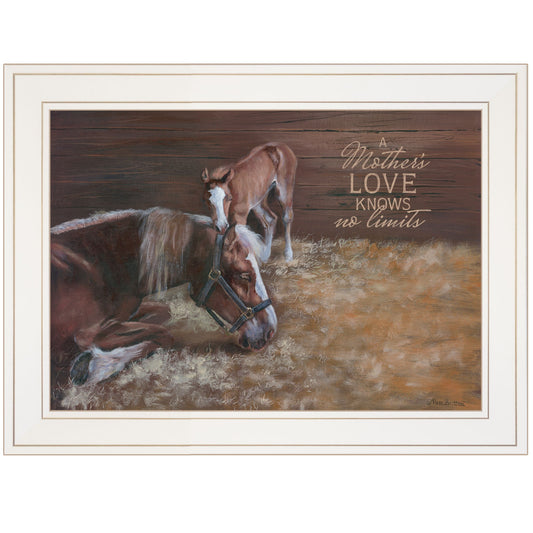 A Mother Love Horses 1 White Framed Print Wall Art