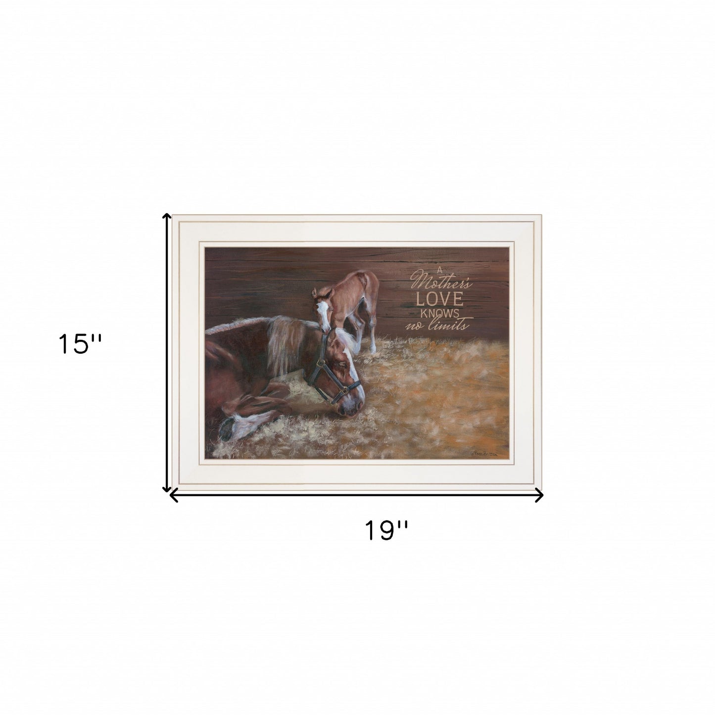 A Mother Love Horses 1 White Framed Print Wall Art