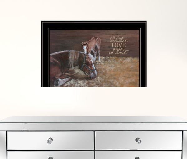 A Mother Love Horses 2 Black Framed Print Wall Art