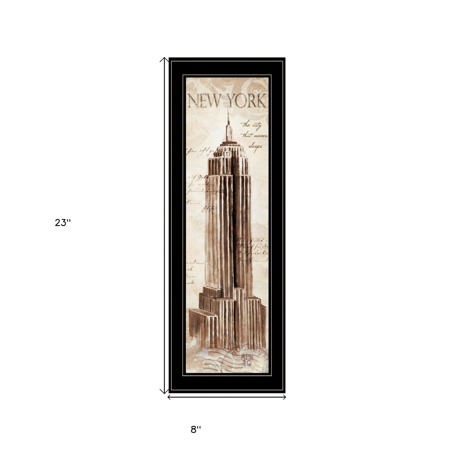 New York Panel 2 Black Framed Print Wall Art