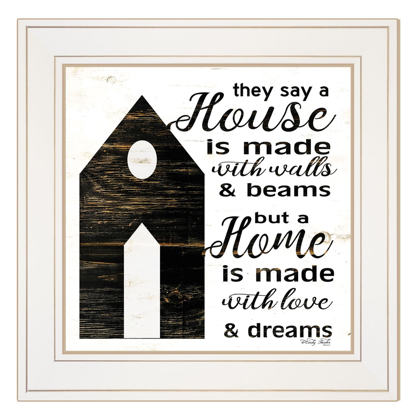 A Housee White Framed Print Wall Art