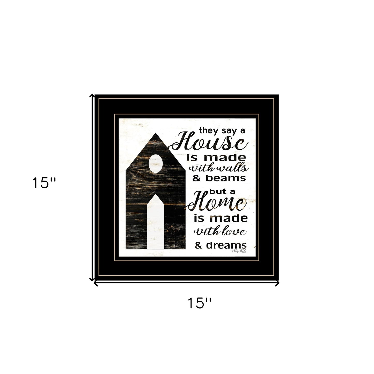 A House Black Framed Print Wall Art