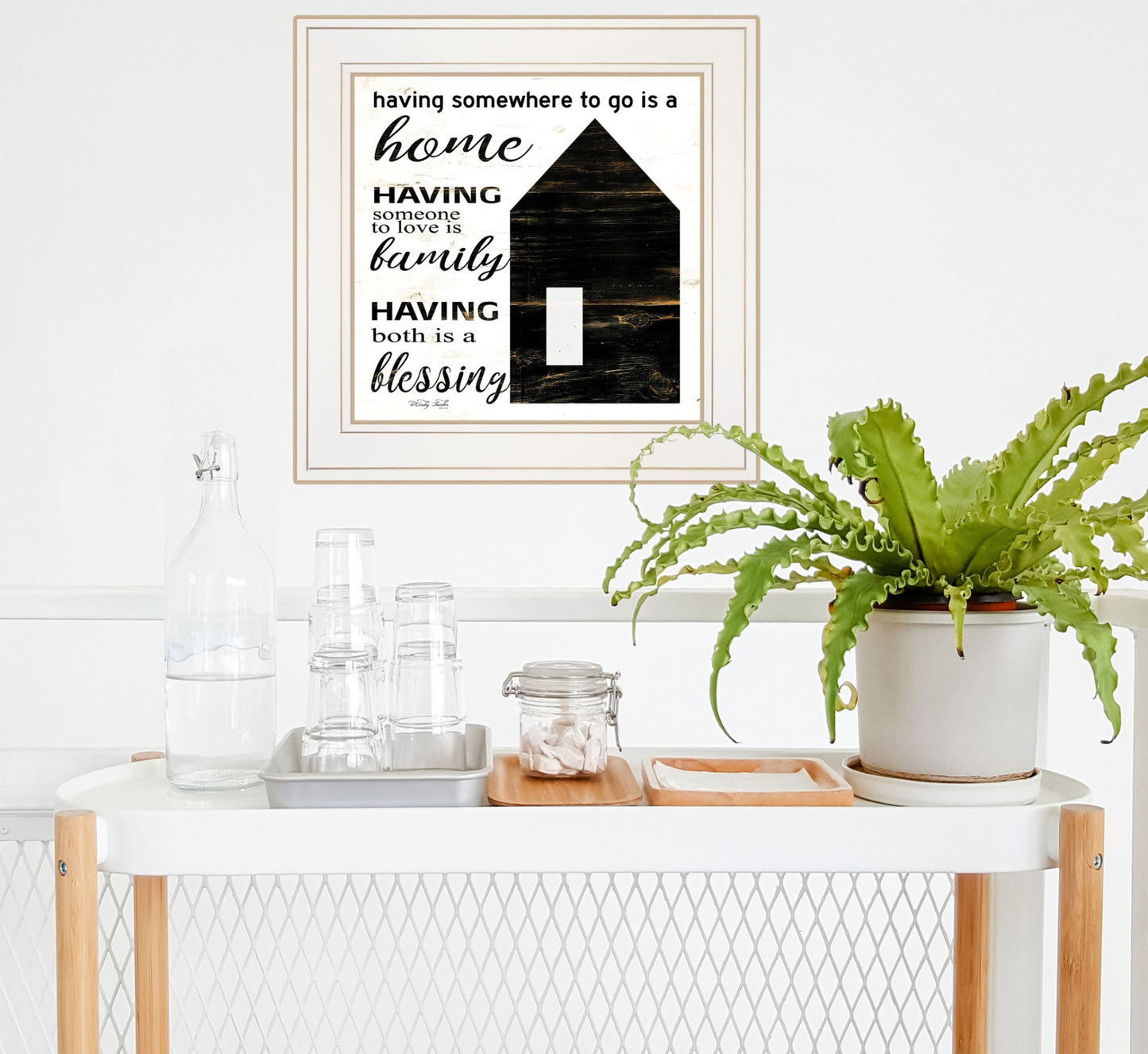 A Blessing 1 White Framed Print Wall Art